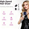 Professional Ionic Hair Dryer with Super Diffuser Nozzle Electric for Home Hotel Car RV and Outdoor Use