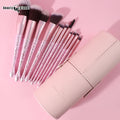 Beauty Planet 12pcs Shiny Makeup Brushes Set Crystal Blending Liquid Foundation Powder Concealer Eye Shadows Make up Beauty Tool