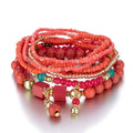 Boho Bracelet Jewelry for Customized Size Stone Beaded Elastic Bracelet for Girls Jewelry Top Selling Product