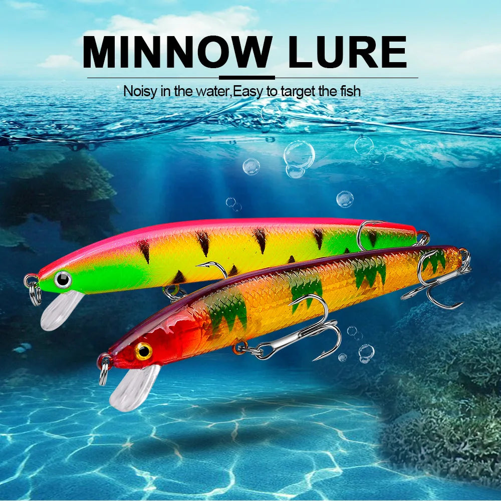 Floating Lures Fishing SaltWater Minnow 8.5g 9.5cm Plastic Minnow Artificial Hard Bait Jerkbait Longcast Fishing Lure