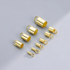 0.9-5mm Fine S925 Sterling Silver Rope Closing Clasps Hooks Cords End Caps Cord Diy Hat Hooks Connect for Jewelry Accessories