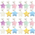 Cute Expression Fuzzy Star Starfish Toy Key Holder Fluffy Fur Poms Pendant Children's Stuffed Toy Keychains Gift Twinkle Keyring
