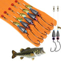 5pcs/lot Texas Rig Set for Bass Fishing Carolina Rig Kit Fishing Tackle Fishhooks Carp Fishing Hair Rigs Ready Made Boilie Bait