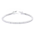 S925 Silver Tennis Bracelet White Gold Plated 2mm DEF Color VVS1 Round Cut Moissanite Bracelets
