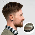 Elegant Hair HD Style Natural Black 1B Color Human Hair Replacement Men Toupee
