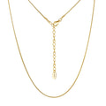 SC86 RINNTIN 14K Gold Plated 925 Sterling Silver Italian 0.8mm Round Snake Chain Necklace for Women 14 + 2 Inch