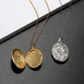 Retro Oval Heart Shell Shape Carved Openable Lockets for Photos Pendant Necklace Women