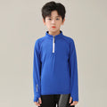 Kids T Shirt Print Long Sleeve Zip Collar Finger Hole Dry Fit Boys Shirts Wholesale Kids Football Sport Shirt