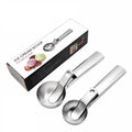 Premium Stainless Steel Ice Scoop Trigger Fruit Scooper 2 Sizes Available Dishwasher Safe Ice Cream Tool