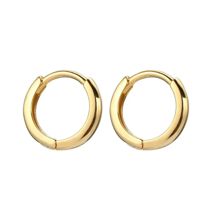 SC Hot Selling Korean Style Elegant Women Earrings Ins Style S925 Sterling Silver Earrings Smooth Surface Huggie Hoop Earrings