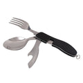 Wholesale Camping Stainless Steel Travel Tableware Outdoor Functional Utensil Spoon Fork Knife Foldable Cutlery Set