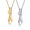 Hot Sale Cute Cat Necklace Jewelry Stainless Steel Necklaces 18K Gold Plated Cats Pendant Necklaces for Women Girls