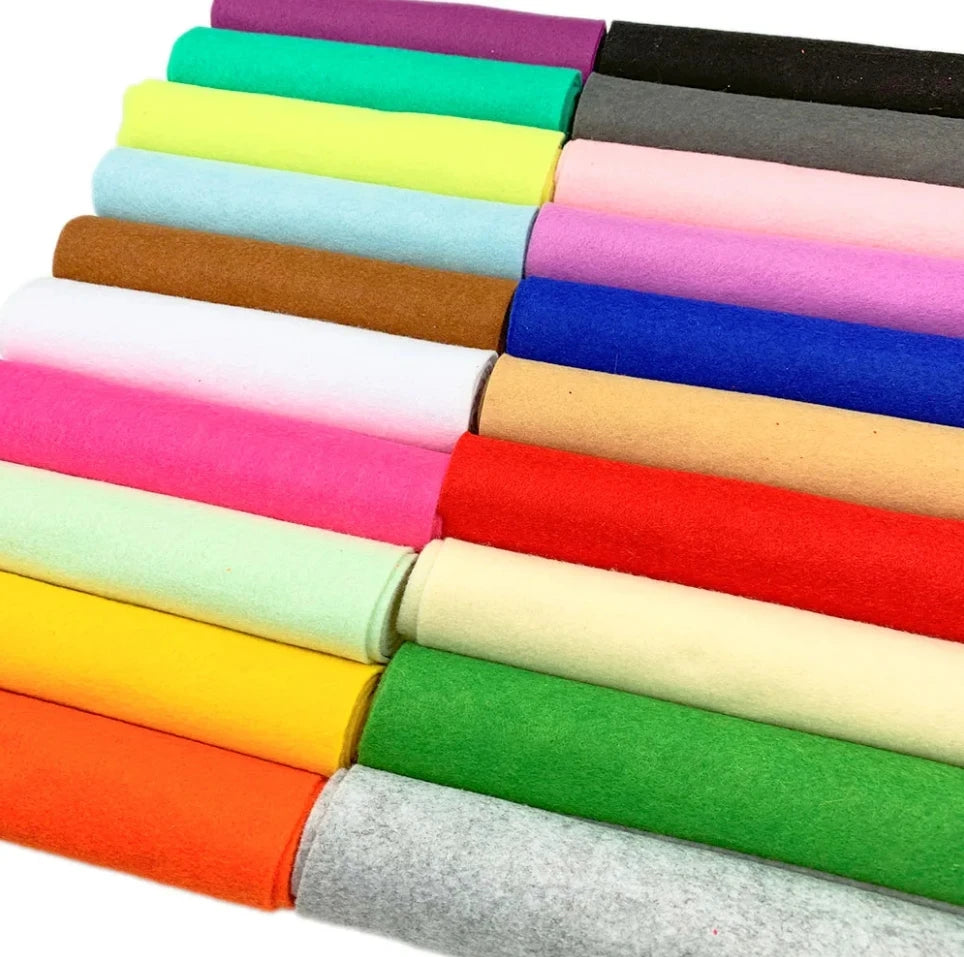 DIY Sewing Dolls Crafts Accessories Material 1.4mm Thick Needle Punched Waterproof Breathable Fusible Soft Felt Fabric Roll