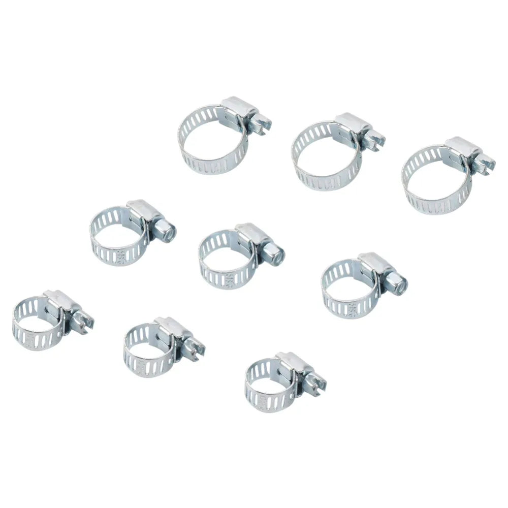 Hose Iron Clamp 1/2" 5/8" 3/4" Pipe Connection Fastening Clips Adjustable Tube Fixed Fastener Buckles Clamp