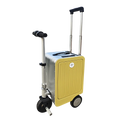 Alilotop Smart Business Suitcase Portable Aluminum Carry-On Travel Case for Cycling Yellow Air Wheel Scooter Luggage Bag