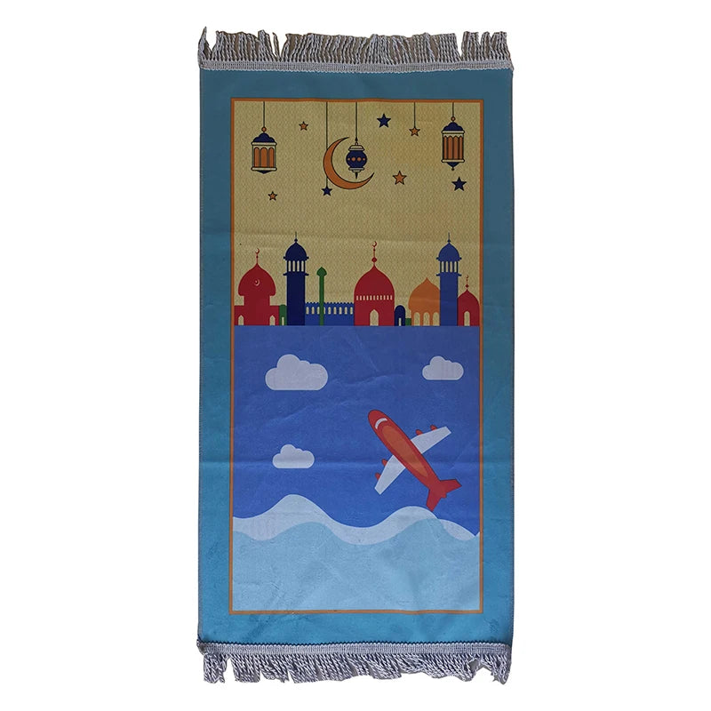 Wholesale Kids Gift Set Travel Padded Turkey Islam Children Muslim Rug Carpet Soft Prayer Mat