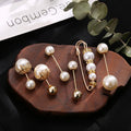 Rose Gold Colorful Crystal Pin Brooches  Women Designer Luxury Women Dress Pearl Brooch