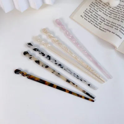 High Quality New Fashion Hair Jewelry Accessories Acetate Hair Sticks Multicolor Hairpins for Women Girls Gifts
