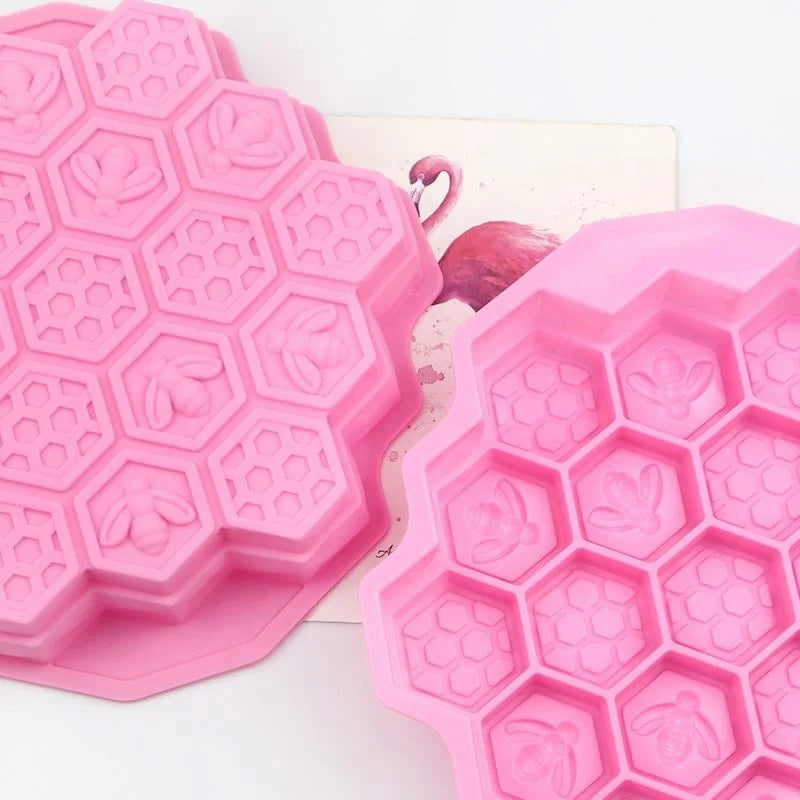 545 Factory Free Sample  Honeycomb Shape Cake Silicon Mold Silicone Candle Molds Soap Making Molds