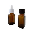 Free Sample 30 ml square Shape Amber Glass Bottle Essential Oil Shading Bottle Foundation Custom logo Printing Shading Bottle