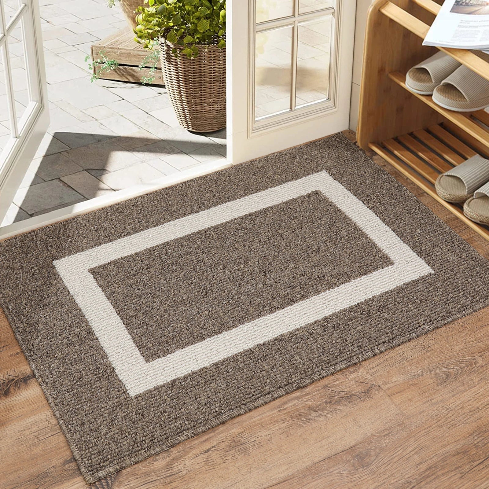 Customized Logo Doormat Factory Home Decorative Entrance Welcome Front Door Mat Washable Polypropylene Cushioned