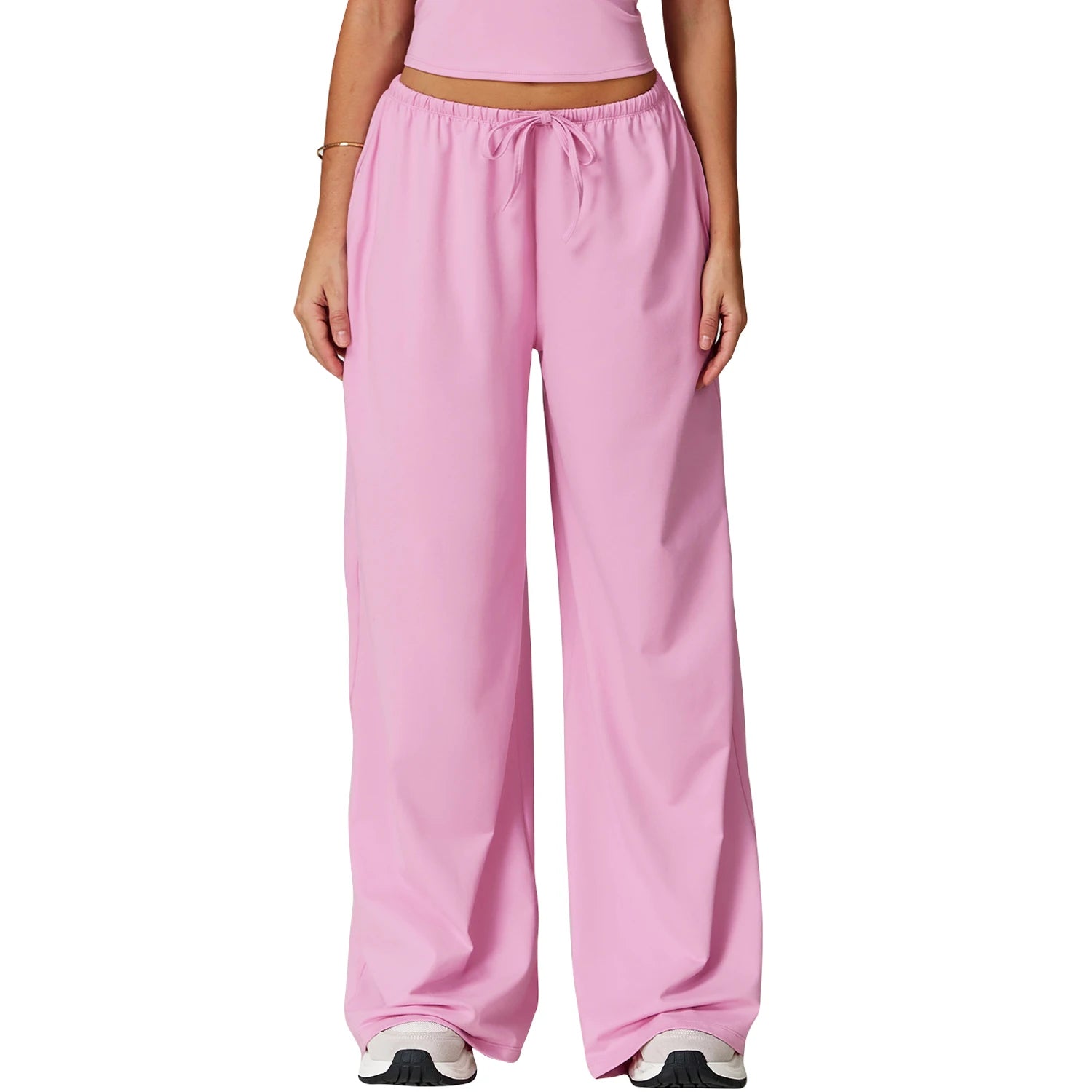 Women's Outdoor Long Drawstring Soft Hip Pop Dance Sweatpants for Running and Yoga Comfortable Leggings