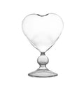 220ml Love Cup High Foot Glass Goblet for Cocktails Juice Beverages and Bar with Straws