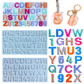 Drip Glue Mold 26 Hole Number Letter Silicone Mold Pendant Keychain Used for DIY Handmade
