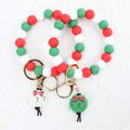 Hot Selling Creative Christmas Pendant Keychain Bracelet New Design with Cartoon Style
