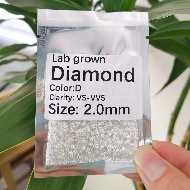 HPHT Lab Diamonds DEF VS Melee Round Cut 1mm 2mm 3mm Loose Lab Grown Diamond
