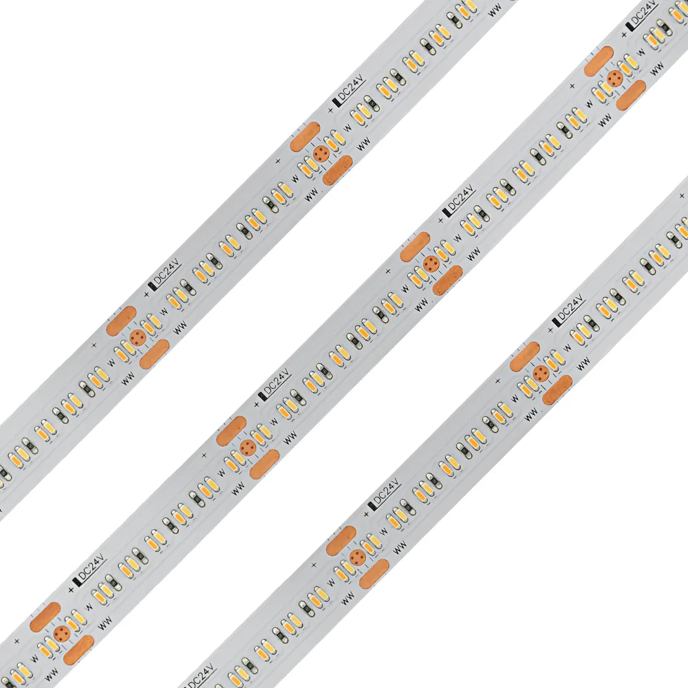 Sunlike Full Spectrum Copper Led Strip SMD 2010 Bicolor CCT Tunable Color Temperature Adjustable 2500K-6000K CRI95 Ra98 24V DC