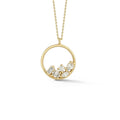 LOZRUNVE Fashion Jewelry Manufacturer 925 Silver Multi Shaped Crystal Circle Pendant Necklace