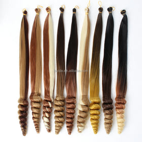 Yaki Synthetic Bouncy Curly Crochet Braids Bundles French Curls Hair Extension Loose Wave Braiding Hair for Woman African