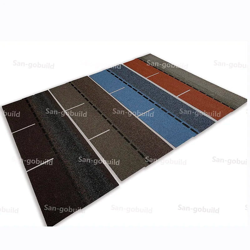 Indonesia Natural Stone Coated Metal Roof Tiles Plain Roof Shingles for Hotels Parks Warehouses Asphalt Shingles