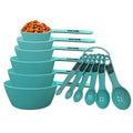 Household DIY Baking Plastic Measuring Cup and Spoon Set 12-Piece Eco-Friendly Kitchen Tools with Scale