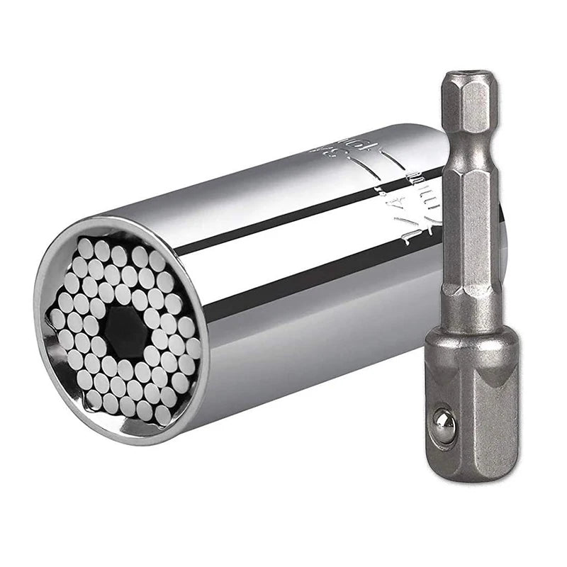 Universal Professional 7mm-19mm Stainless Steel Socket Tool Sets OEM Hand Power Drill Adapter for Men-Cool Gift