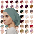 Women Hijab Inner Cap 77-Color Modal Mercerized Cotton Jersey Stretch Straight Cap Plain Style Wholesale