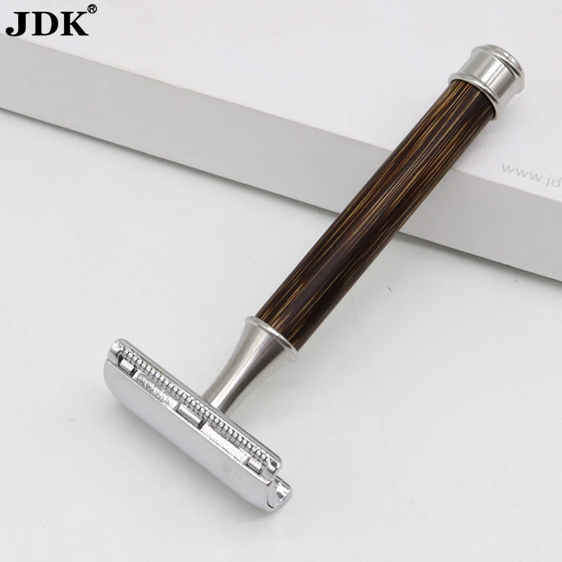 US Hot Safety Razor Ready to Ship Fast Bamboo Handle Zinc Alloy Head Shaving Blades Razor with Private Label