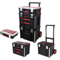 Vertak 3 Layer Stackable Trolley Plastic Tool Box Waterproof for Household Workshop Tool Cabinet with Wheel