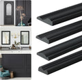 Self-Adhesive PVC Modern Black Wall Molding Trim Flexible Chair Rail for Hotel Use DIY Home Decoration