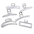 Wholesale Cheap Large Rectangle Hollow Metal Water Drop Shape Hair Claw Clips Fashionable Wedding Hair Spring Clamp