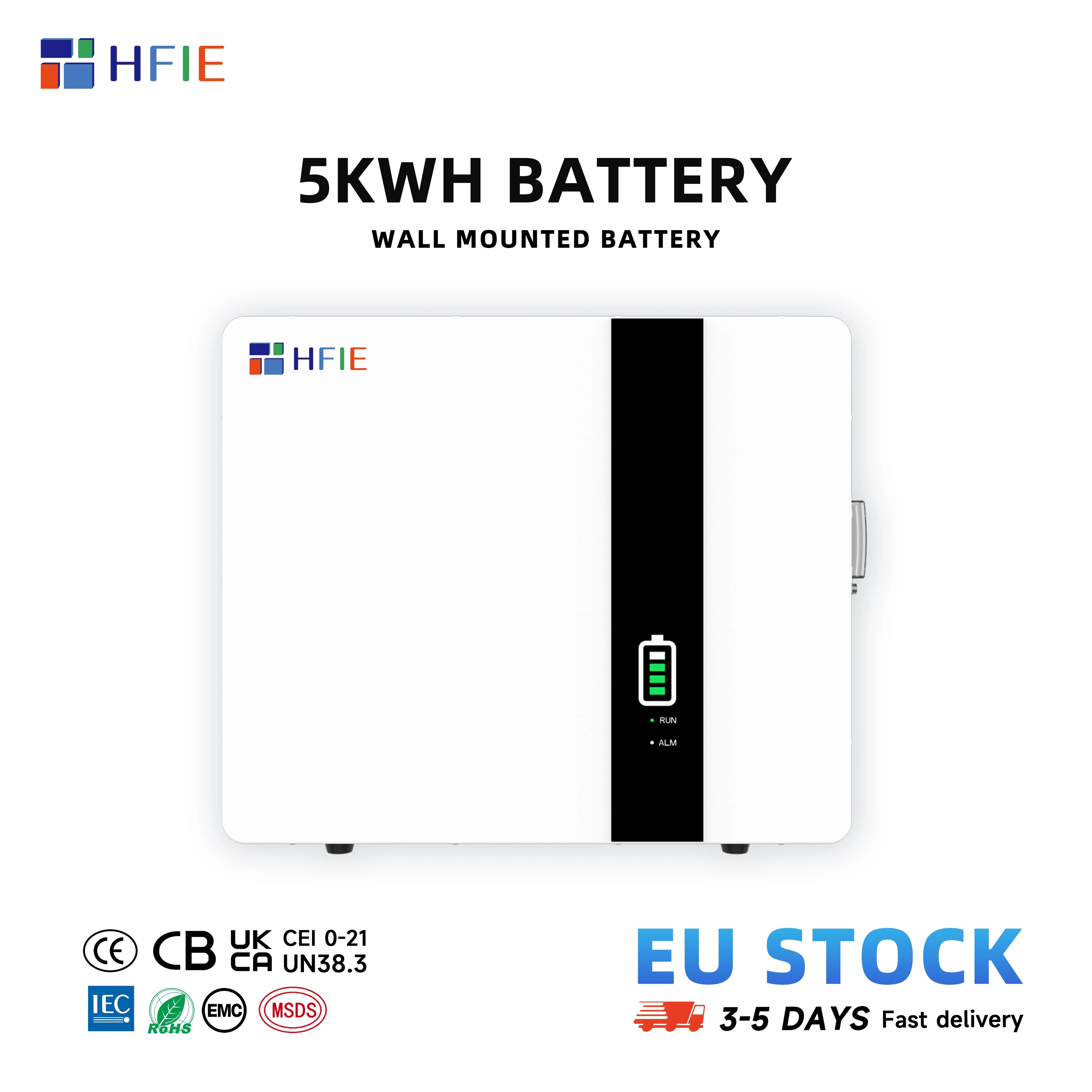 48V 51 2V Wall-mounted LiFePO4 Home Battery 10kWh 15kWh 20kWh BMS Solar CE Certified 8000+ Cycles