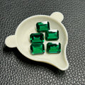 Emerald Cut Zambia Emerald 7x9mm 10x14mm Octagon Lab Created Dark Green Zambia Emerald Gemstones