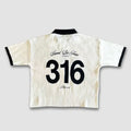 Custom Logo Men's V-Neck Church Jersey Oversized Knitwear Short Sleeve Polo Embroidered Soccer Wear for Football Players