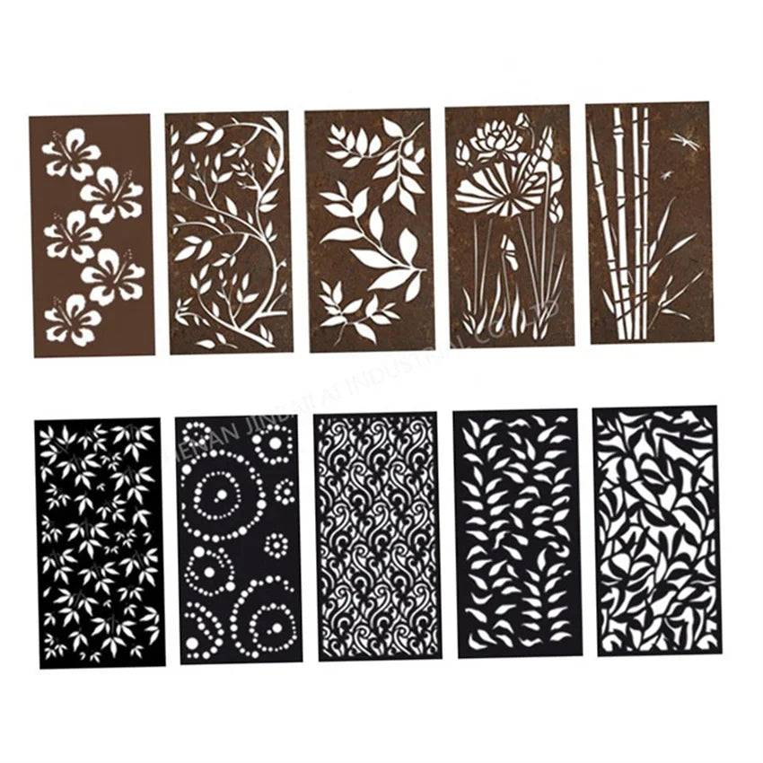 Laser Cut Corten Heat Treated Steel Decorative Panels Outdoor Garden Privacy Metal Screens Eco-friendly Weather Resistant