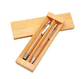 Eco-friendly Natural Color Paper Box Pen Gift Box Bamboo Stylus Ballpoint Pen Set with Box