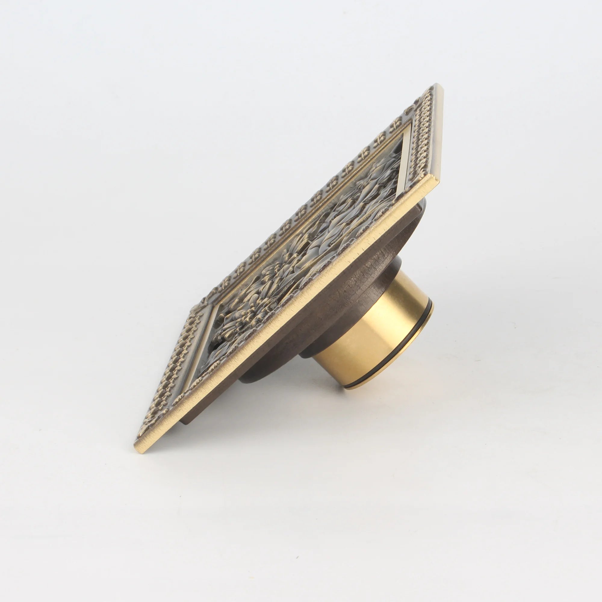 Modern Design Antique Brass Square Floor Drain for Hotel Bathroom Basin Usage
