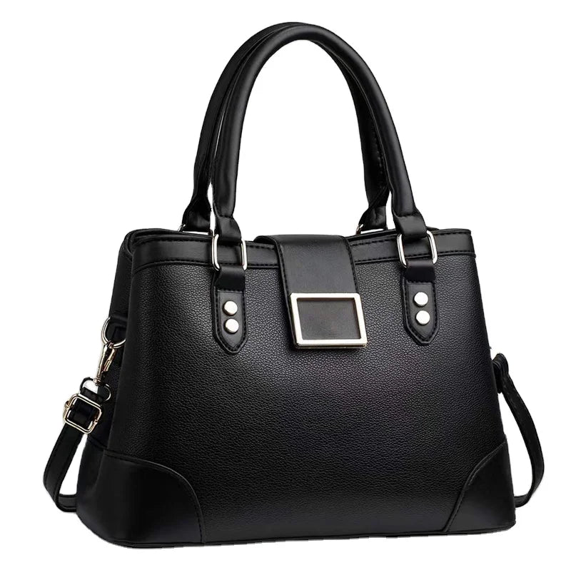 New Patchwork Versatile Middle-Aged Mom Fashion Retro Simple Elegant Temperament Women's Shoulder Bags