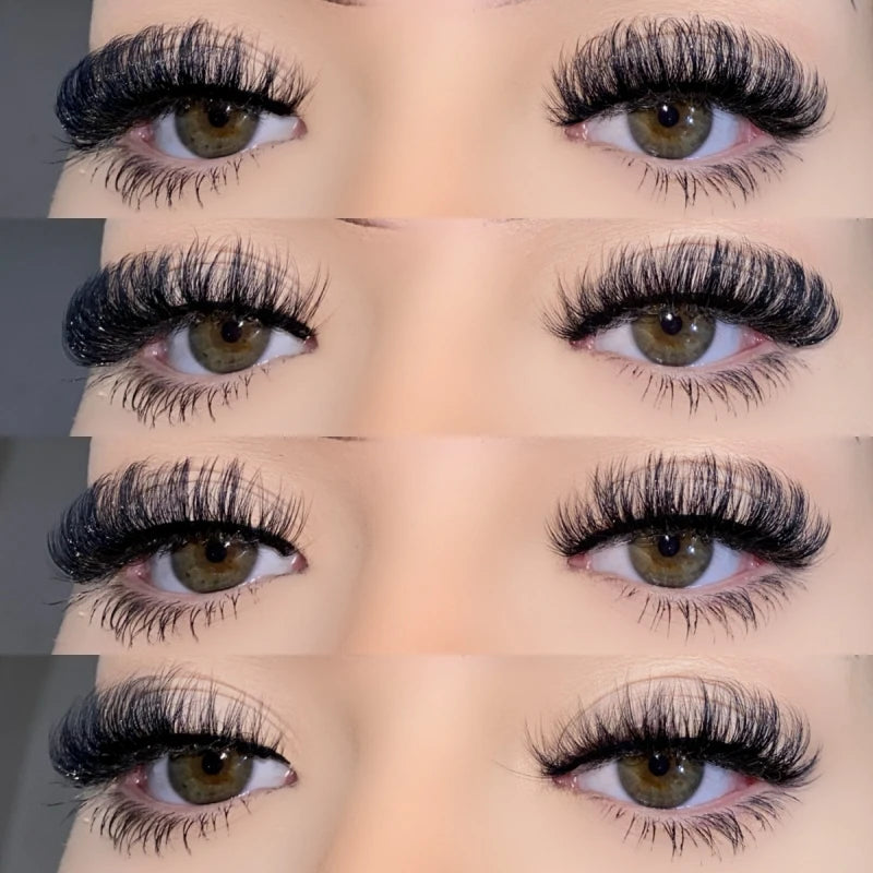 Wholesale Private Label 5d Fluffy Russian Lashes Strip 3d Faux Mink 15mm Russian Lashes d Curly Natural False Mink Eyelashes