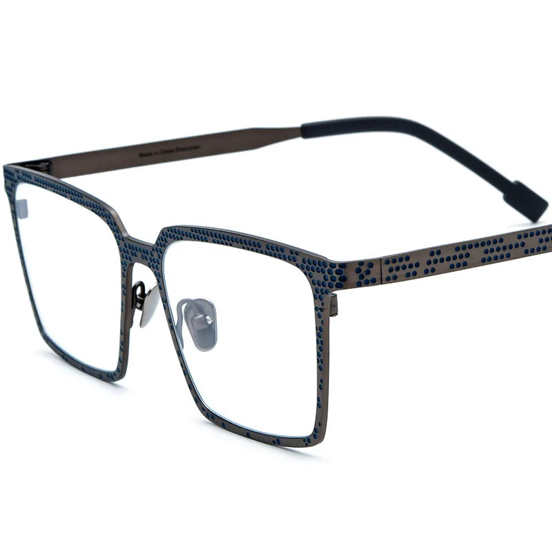 Women's Trend Large Size Anti Blue Light Glasses Square Optical Eye Glasses Versatile Fashion Accessory Eyewear